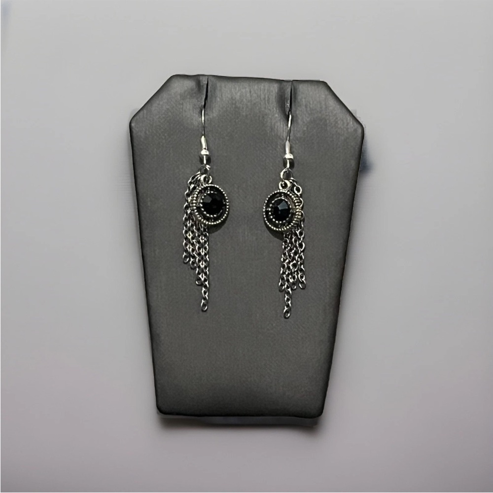 Earrings Tassel Beaded Handmade Artisan 925 Silver Plated Hooks